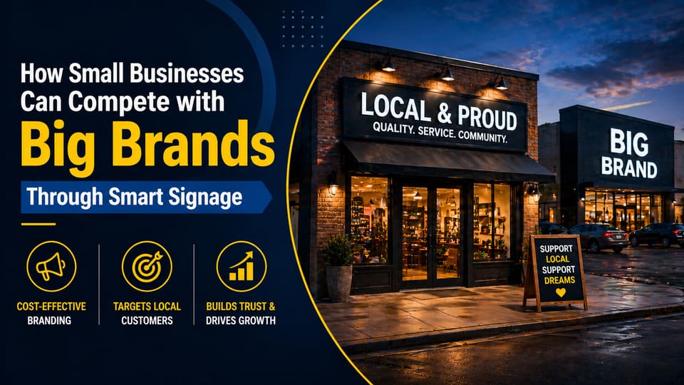 How Small Businesses Can Compete with Big Brands Through Smart Signage