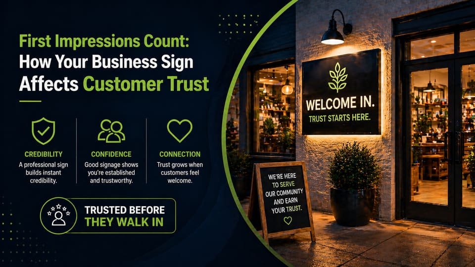 First Impressions Count: How Your Business Sign Affects Customer Trust