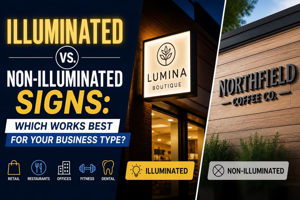 Illuminated vs. Non-Illuminated Signs: Which Works Best for Your Business Type?